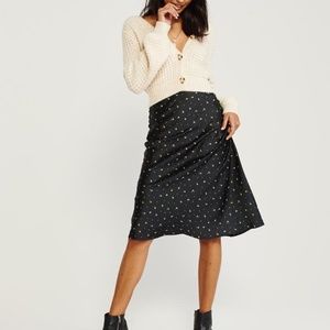 Satin Midi Skirt